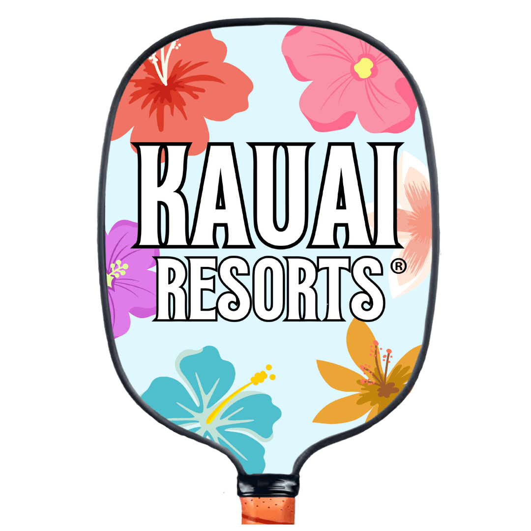 Kauai Resorts custom branded pickleball paddle